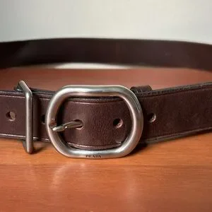 Prada | Accessories | Prada Brown Double Buckle Belt | Poshmark display picture 2
